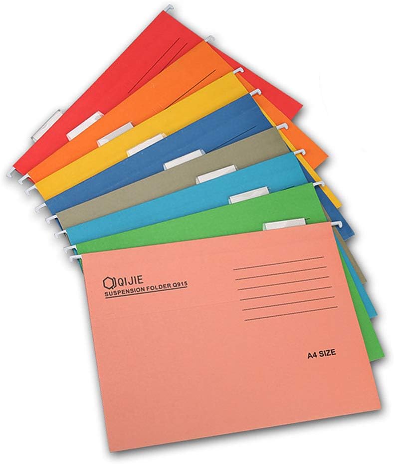Suspension Files A4 with Tabs Suspended Hanging Document Filing Storage Folders Office School Commercial Stationery Supplies, 8 Pcs