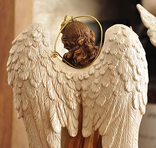 Sculpture d'ange doré en résine, le cadeau rétro idéal