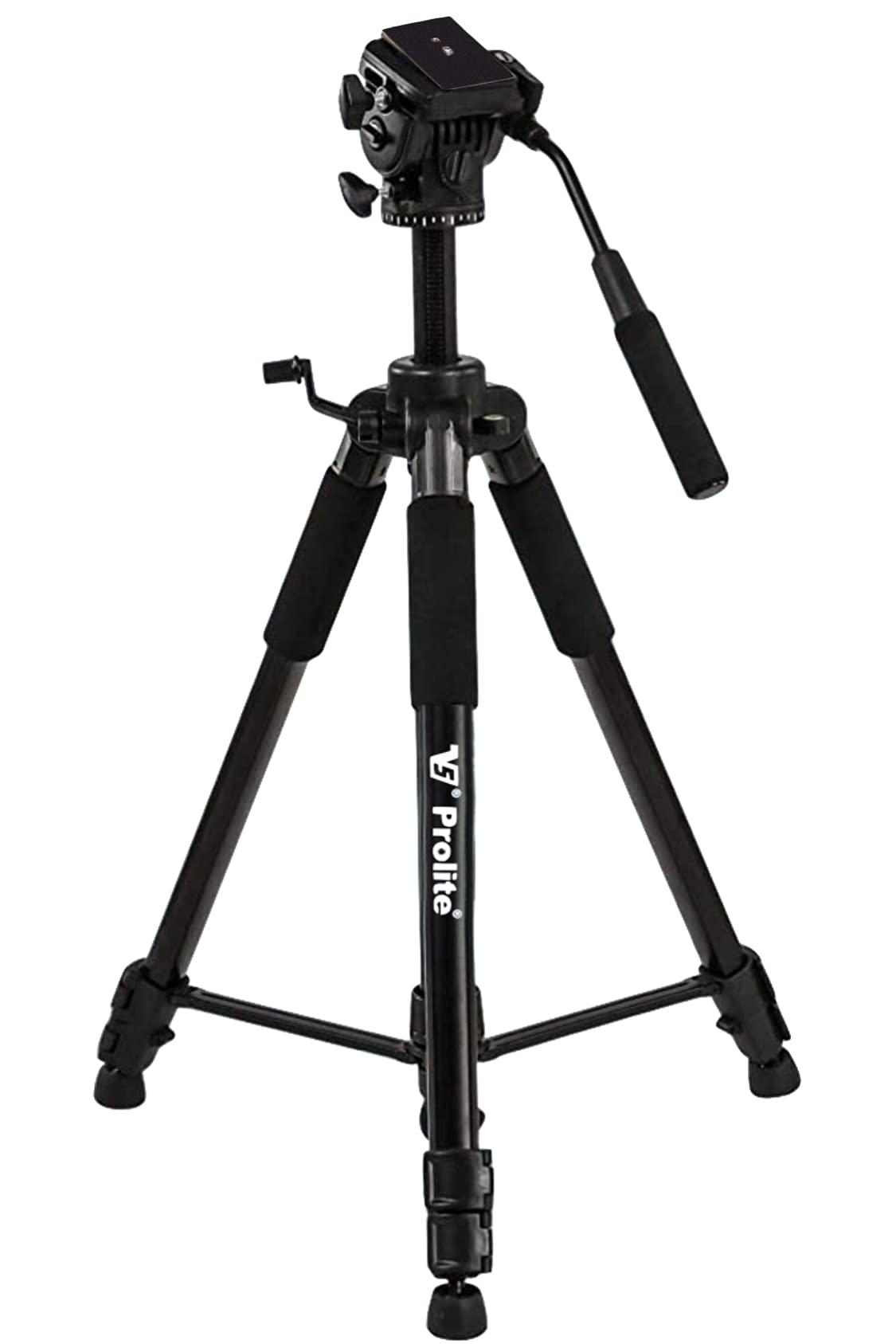 Prolite Tripod VCT 880 Plus (Max Height 72 inch | Payload Upto 6.5 kg) with Fluid Video Head | Mobile Holder & Carry Bag Included