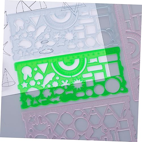 Amosfun 48 Pçs Estêncil Multifuncional Réguas De Plástico Caligrafia Clara Engenharia Desenho Ferram