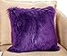 TROYSINC Poszewki na poduszkę, dekoracyjne, poszewki na poduszkę, skóra owcza, sztuczne futro, długie włosy, poduszka ozdobna, poduszka na sofę, sztuczne futro, kolor fioletowy, 40 x 40 cm