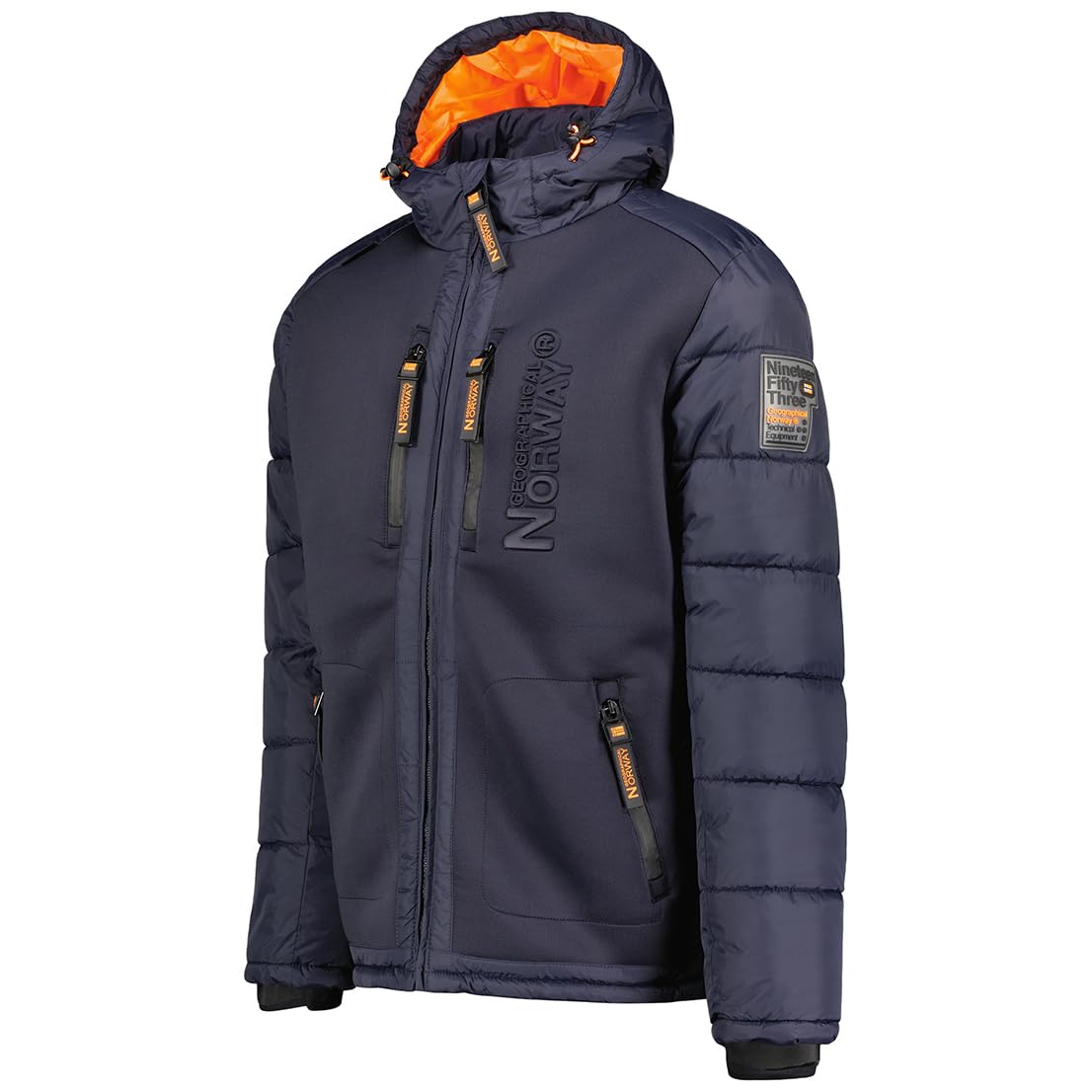 Geographical Norway Herren Steppjacke Winterjacke mit Kapuze S-7XL Outdoor SKI Snowboard Kapuzenjacke