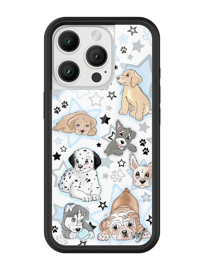Image of Wildflower Cases - iPhone 16 Pro Compatible - Puppy Party | Impact-Certified 6.5 ft Drop Protection Case, Raised Protective Bumper, Cute Aesthetic Design, Women-Owned Small Business