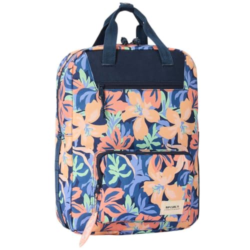 Rip Curl Sac à dos Svelte 13L l Sac femme poche PC 13 pouces en polyester recyclé | 41 x 27 x 12 cm | Imprimé tropical bleu marine