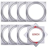8Pack 6Inch Lazy Susan Hardware 5/16' Thick Square Lazy Susan Turntable Bearings Plate, 500lbs...