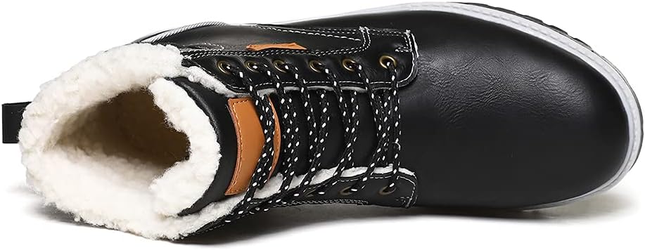 Lightweight Winter Hiking Boots Ankle Snow Warm Hiker Shoes Fur Lining Shoes Mens Womens Non Slip Soft Lined Outdoor Sneakers Camping Backpacking Hunting Ski Work Shoes