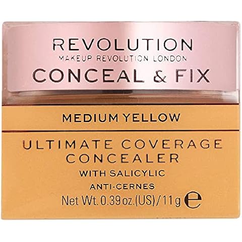 Corrector de cobertura definitiva amarillo medio Revolution Beauty London Cover
