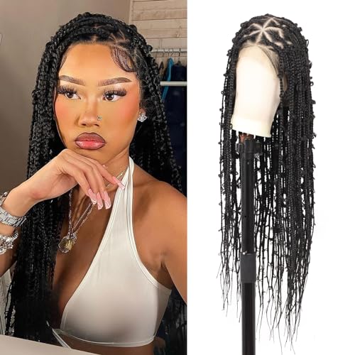 36" 360° HD Butterfly Box Braid Wig