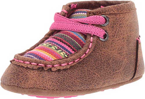 ARIAT Infant Girls Lil Stompers Shoe, Brown/Pink Serape (Aurora), 1