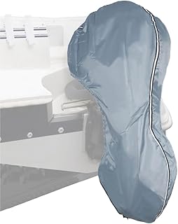 Urby Boat Motor Covers, Full Body Outboard Motor Cover Made with Reversible [Grey/Silver] Waterproof Oxford. 420D UV-Proof. Stationary. (XXL: 150+HP)