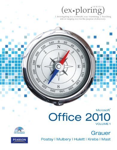  Exploring Microsoft Office 2010, Vol. 1 (Book & CD) by Grauer, Robert, Poatsy, Mary Anne, Mulbery, Keith, Hulett, M (2010) Spiral-bound