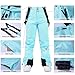 GS SNOWING Women's Ski Jackets and Bib Pants Set Windproof Waterproof Insulated Snowsuit