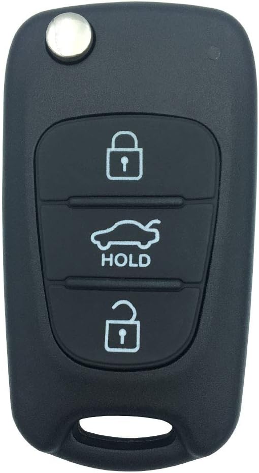 New Replacement Keyless Entry New FOB Shell 3 Buttons Flip Folding Remote Key Case Shell fits for Kia Sould Sportage Rondo Rio Optima Key Fob Cover