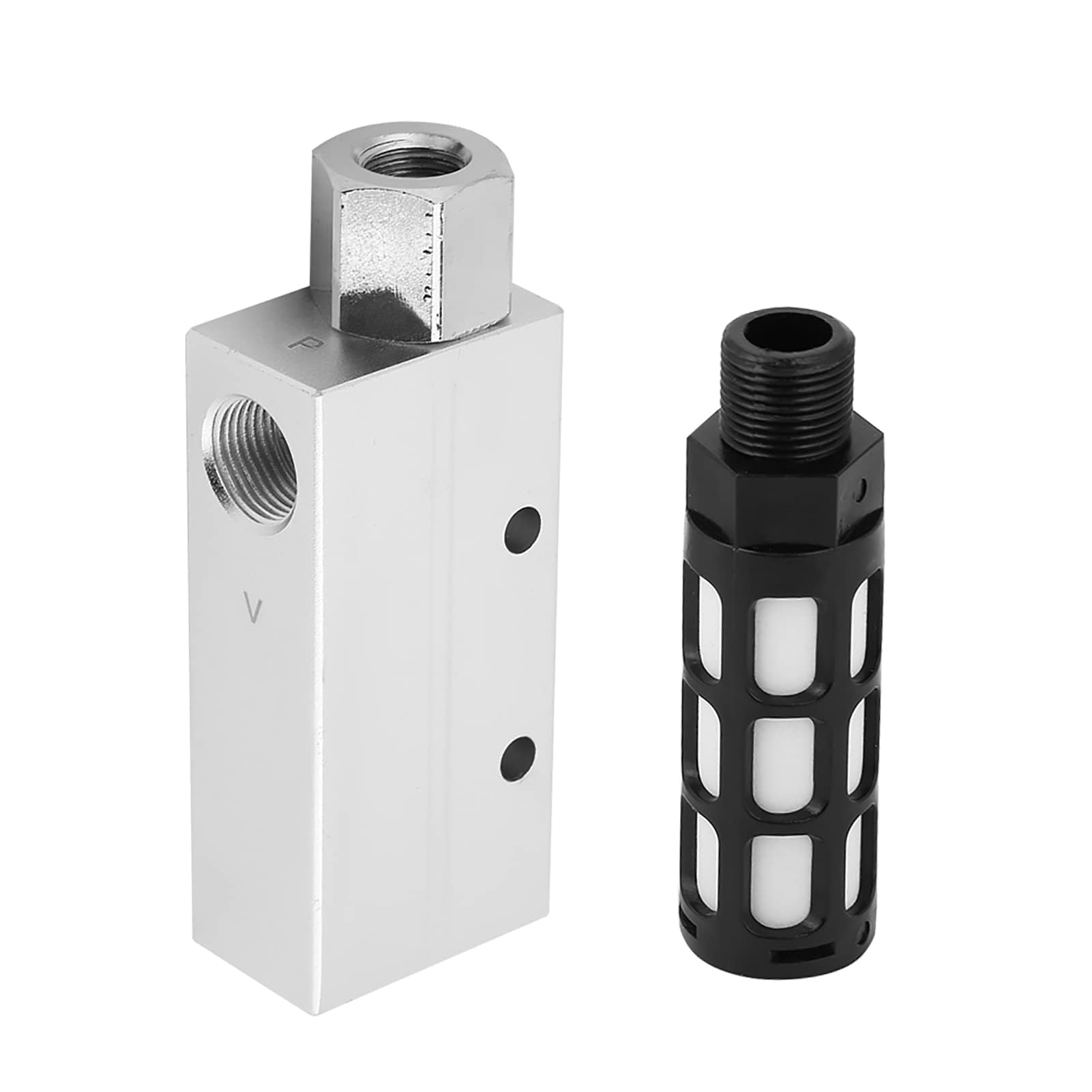 Generador de Vacío Venturi CV-20HS de Aluminio con Silenciador Boquilla 2.0mm Aire Comprimido