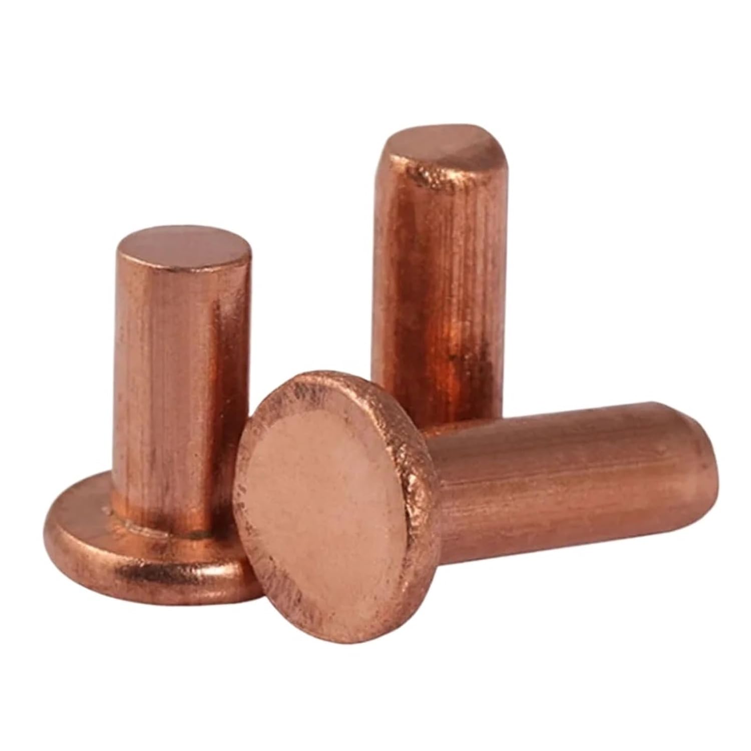 Wshao Store M3 3mm Countersunk Flat Head Solid Copper Rivet Nut Insert Nuts(M3X6mm)