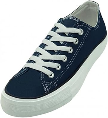 G4U-E3B27M Mens Canvas Sneakers Classic Lace Up Oxfords Students Fashion Shoes, Black, Red, Navy, White, Grey