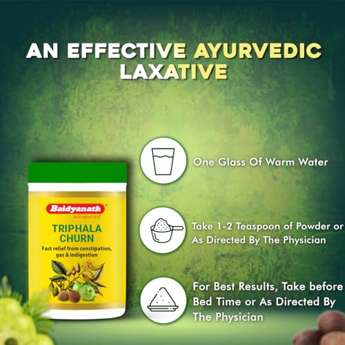 Baidyanath Triphala Churna | Helps Relieve Constipation | Quick Acidity & Gas Relief | Enriched with Amla - 500gms (Pack of 2) - Image 5