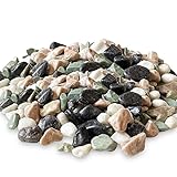 PIEDRAS NATURALES: Las piedras son naturales, sin rellenos, tintes ni aceites adicionales. Alguna grava puede ser deformada, ovalada o redonda, gruesa o delgada.
