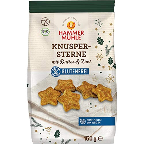 Hammermühle Knuspersterne mit Butter & Zimt, glutenfrei (150 g) - Bio Cover