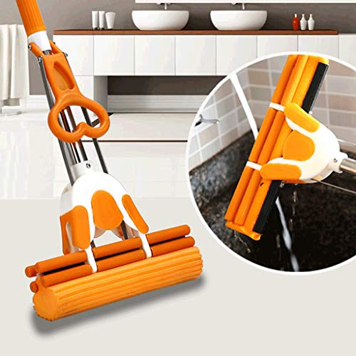 Vadrouille orange à rouleau super-absorbant et tête éponge double rangée pour le sol - 6
