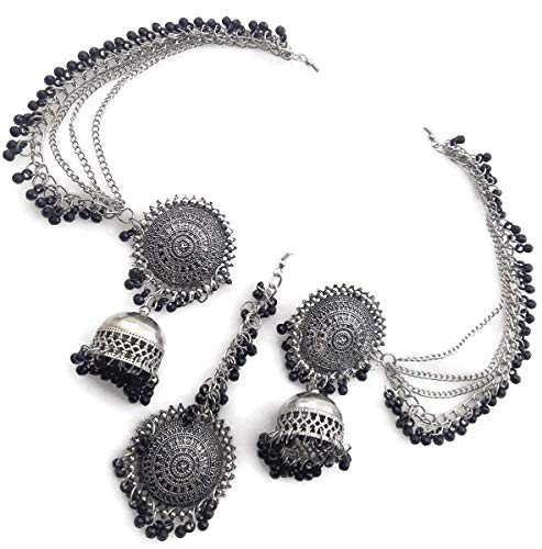 Image of Total Fashion Oxidised Tikka Earrings For Girls And Women