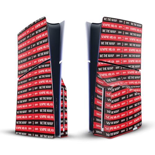 Skin PS5 Slim Disc AC Milan Vinyle Ajustement Parfait sans Bulle