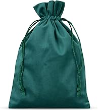5 Velvet Bags (Soft) 30 x 20 cm, Velvet Bag, Gift Bag, Cloth Bag, Santa Claus, Christmas, Advent, Decoration (Green)