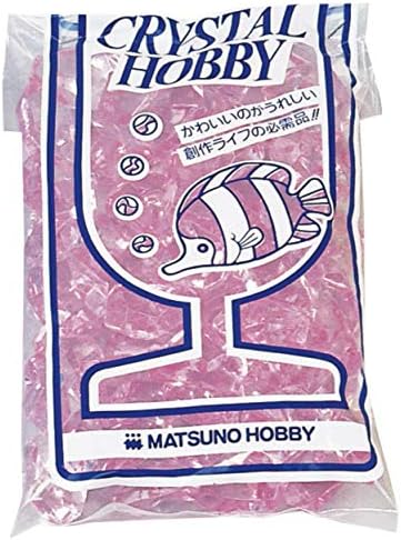 Crystal Hobby BR2117 Crush Ice, L, Clear Pink, 1 Capsule, Approx. 1.6 inches (4 cm), 60 Tablets, Made in Japan