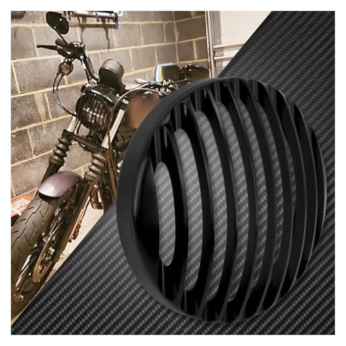 Grille de phare moto 5 3/4 pouces noire en acier pour Sportster 883