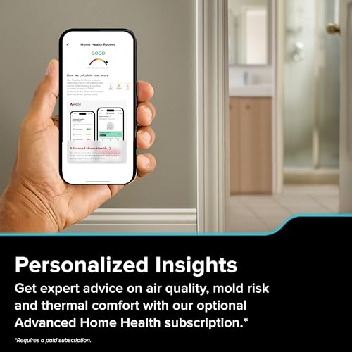 Kidde Smart Carbon Monoxide Detector & Indoor Air Quality Monitor, Plug-in with AA Battery Backup, Real-Time Notifications, 2.4 GHz Wi-Fi Enabled, Rotating Plug, 85 dB Alarm, 5th Edition, COPDLQW