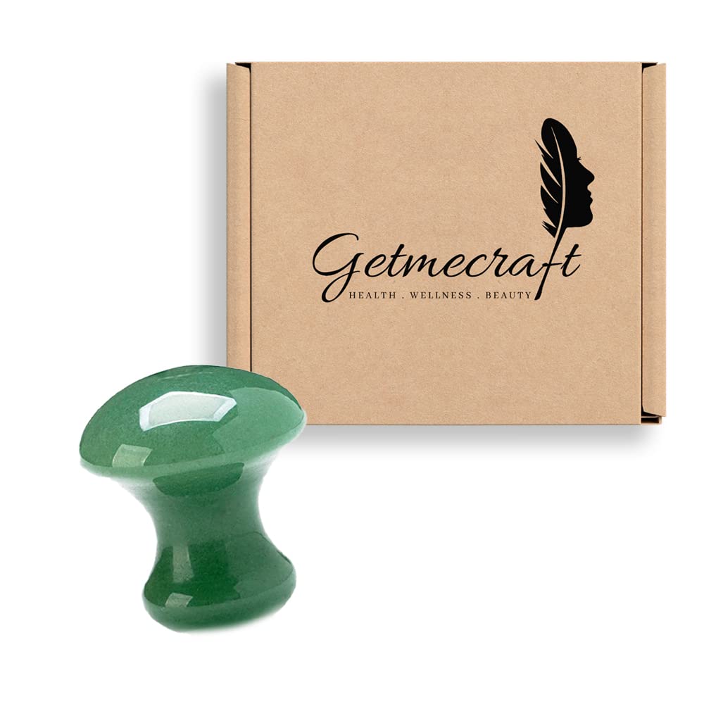 Getmecraft Jade Mushroom Gua Sha Handmade Natural Green Jade Gua Sha Guasha Scraping Massage Tool/Mushroom-Shape Guasha Board for Spa Relaxing (B08YWNFNW9) Amazon Price History, Amazon Price Tracker