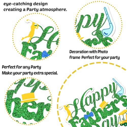 Happy Father’s Day Cake Topper,Golf Themed Father’s Day Cake Topper,Fathers Day Party Supplies,Perfect for Dad's Special Day Gifts & Events - Image 4