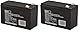EMOS - Wartungsfreier Bleiakku - 12V 7,2Ah - AGM Batterie - Faston 6,3mm Anschluss - Für USV-Geräte, Alarmsysteme - 151x65x94mm (Packung mit 2)