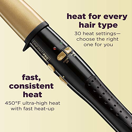 Varinha de cachos de cerâmica para turmalina de calor ultra-alto INFINITIPRO BY CONAIR