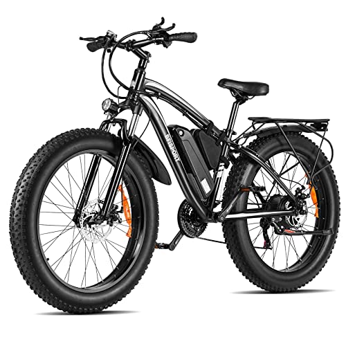 Bfisport Eb26 Electric Bike For Adults 750W/Peak 1000W Electric Bicycle 48V 15Ah Lg Battery Electric Bike 26" Fat Tire Mountain28Mph Shimano 21 Speed Gears Dual Shock Absorber Electric Bike (Black) #TOP20