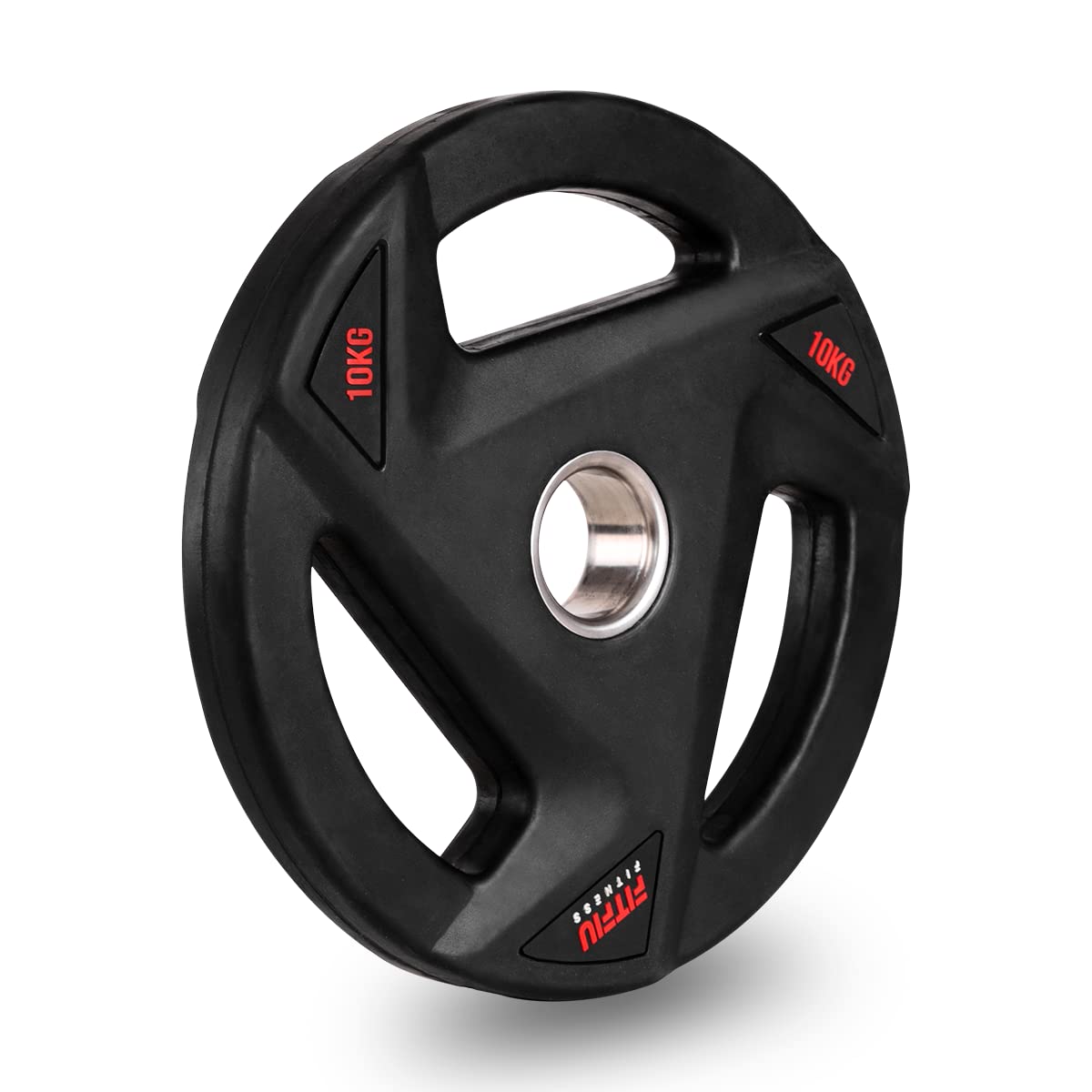 SPORTNOW Disques Olympiques 2×10 Kg – Caoutchouc Massif – Trou 5 Cm – Silencieux – Pour Squat, Deadlift, Bench