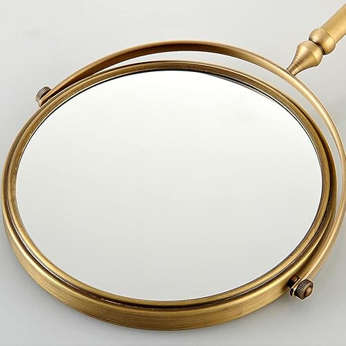 Miniatura 4 de Gecious Espejo de maquillaje de pie de 8 pulgadas, doble cara 1X10X, espejo de tocador de mesa con aumento, color negro mate, 14 pulgadas de altura