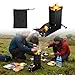 UISEBRT Horno de cohetes de acero grueso, sistema de conexión portátil Rocket Stove, estufa de leña, estufa de camping, estufa de pellets al aire libre, para horno holandés, barbacoa, terraza