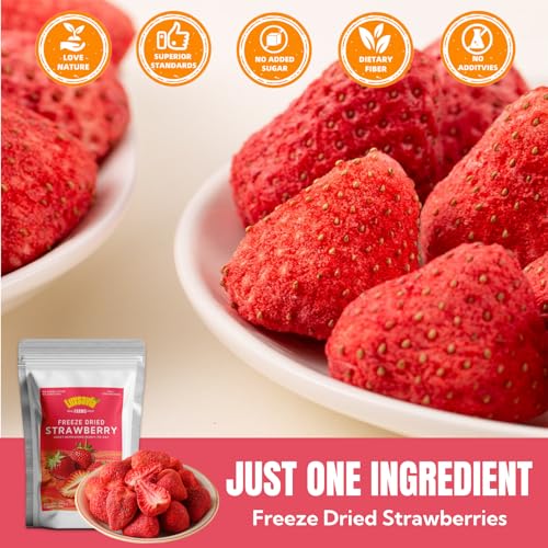 Freeze Dried Strawberries 3.52OZ/100g,50-55 per bag - image 3
