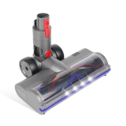HESTIA Vacuum Motorhead Suitable for Dyson V7 V8 V10 V11 V15 SV10 SV12 SV14 Animal Absolute Models Cleaner Head Dyson Replacement Part Cleaner Electric Head 4 LED Lights for Hard Floor and Carpets