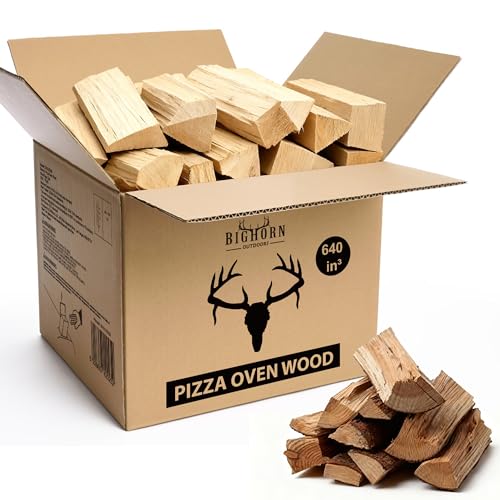 El Mejor Listado de Hornos chimeneas Top 10. 40 BIG HORN OUTDOORS - Horno de pizza, leña de roble secado al horno de 4.5 pulgadas, para cuernos grandes, Ooni, Gozney, estufa individual y otros hornos de pizza a leña,...
