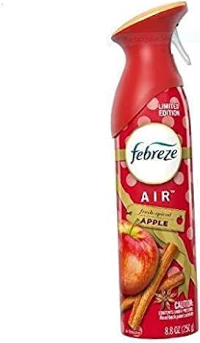 Febreze Air Odor-Eliminating Air Freshener, Fresh-Spiced Apple, 2 Ct, 8.8 Fl Oz Each (17.6 Fl oz Total)