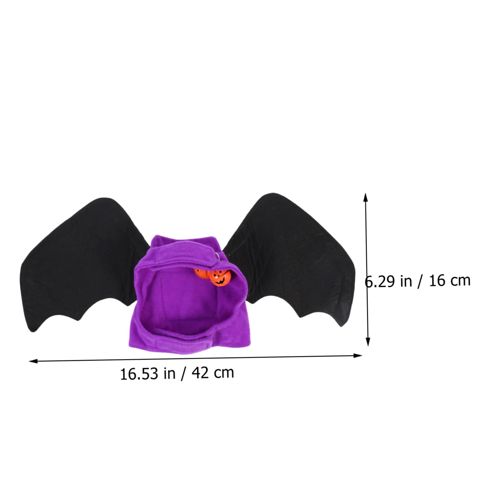 HANABASS 3piezas Disfraz De Halloween para Mascotas Diseño De Murciélago Ropa para Perros y Gatos Vestimenta Divertida para Fiestas y Fotos Campana