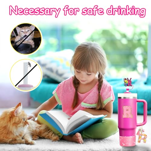 Image of Mity rain 6PCS Cup Accessories for Stanley Cup 30oz 40oz | Tumbler Initials Cute Decoration for Stanley Letter R
