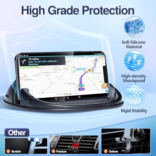 image for Loncaster 2 Pack Dashboard Car Phone Holder Mount, Universal Cell Phon