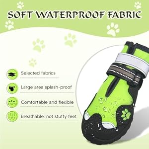 Dog Shoes, FISHOAKY Dog Shoes for Large Dogs, Anti Slip Dog Boots & Paw Protectors for Winter Snowy and Summer Hot Pavement, 4 Pack Dog Booties Waterproof for Large Size Dogs with Green (Size 8) Dog Shoes, FISHOAKY Dog Shoes for Large Dogs, Anti Slip Dog Boots & Paw Protectors for Winter Snowy and Summer Hot Pavement, 4 Pack Dog Booties Waterproof for Large Size Dogs with Green (Size 8)