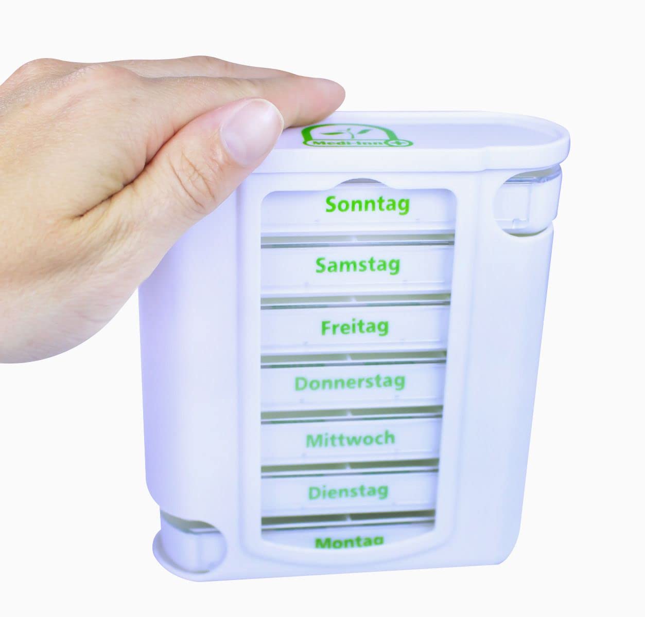 Medi-Inn Wochendispenser 7 Tage Tablettenbox N11484-w, weiß (40 Stück)