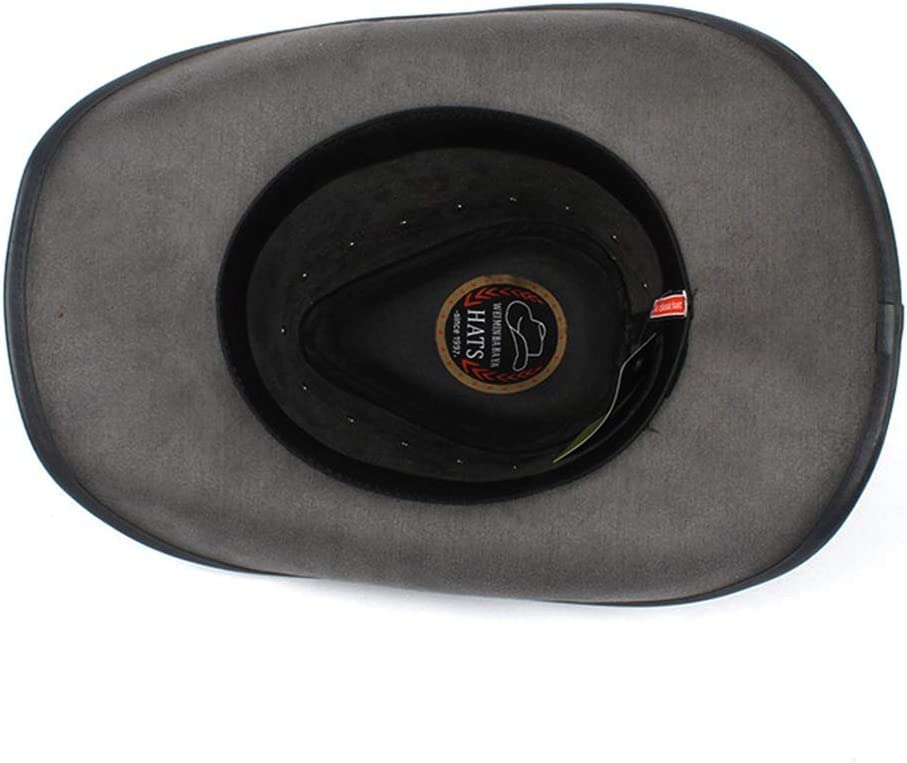 Cappello Outback in Pelle di Alta qualità per Uomini e Donne Cappello da Cowboy a Tesa Larga e Durevole Cappello Jazz Artigianale con Cintura di Sudore