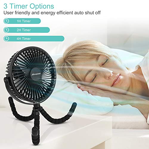 10000Mah 7 Inch Battery Operated Clip On Fan Rotatable Usb Fan For Baby Stroller Outdoor Camping Tent Beach Treadmill Car Golf Cart #TOP2