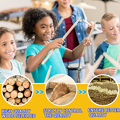 Drum Sticks 7A Drumsticks Maple Wood Tip Drumsticks (2 Pair) #TOP3